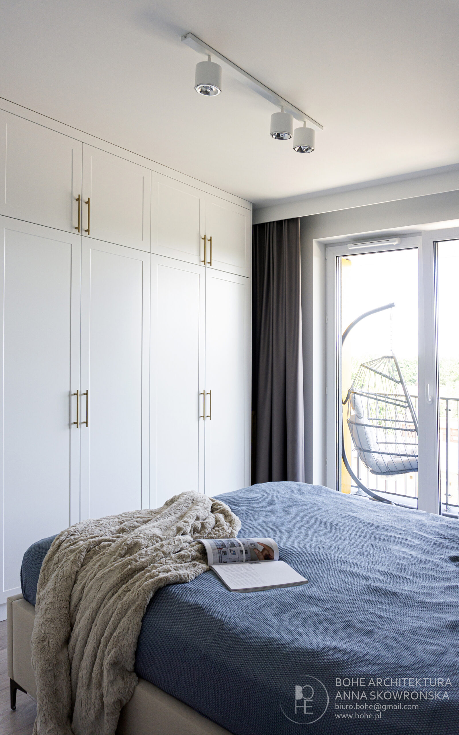 projekt dużej sypialni w mieszkaniu architekt wnętrz białystok