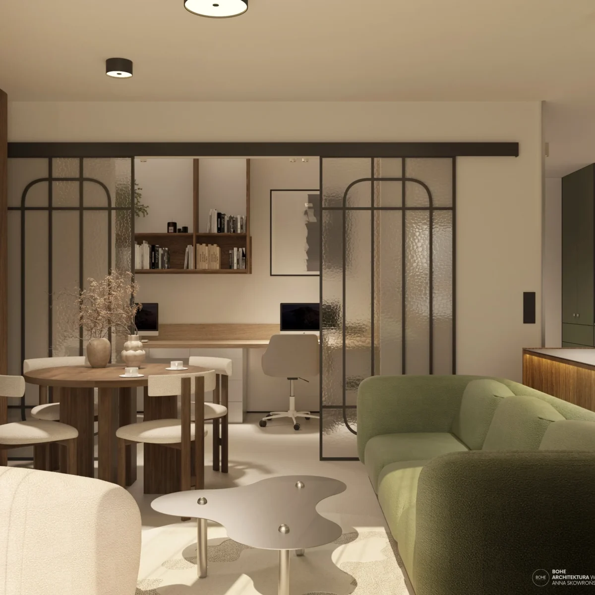2 architekt białystok projekt mieszkania w stylu mid century modern